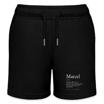 Explication du dictionnaire Marcel Prénom Marcel - Short de jogging enfant bio Stanley/Stella - noir - Devant