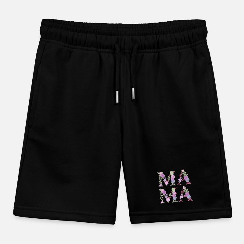 Mama Blumen Floral Schrift Beste Mutter Muttertag Kinder Organic Joggingshorts Mini Bolter von Stanley/Stella
