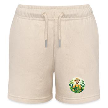 Gärtner im Blumengarten Hobbygärtner Pflanzenring - Kinder Organic Joggingshorts Mini Bolter von Stanley/Stella - Natur - Vorne