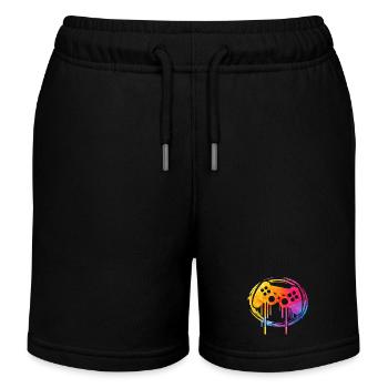 Joueur de jeu - Short de jogging enfant bio Stanley/Stella - noir - Devant