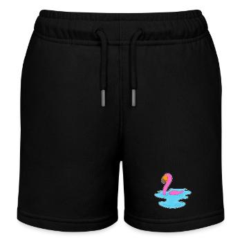 Natation au flamant rose - Short de jogging enfant bio Stanley/Stella - noir - Devant