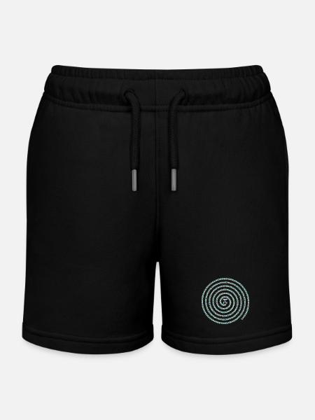 Symbole Pi Spiral Arc-en-ciel Chiffres de jour Pi - Short de jogging enfant bio Stanley/Stella - noir