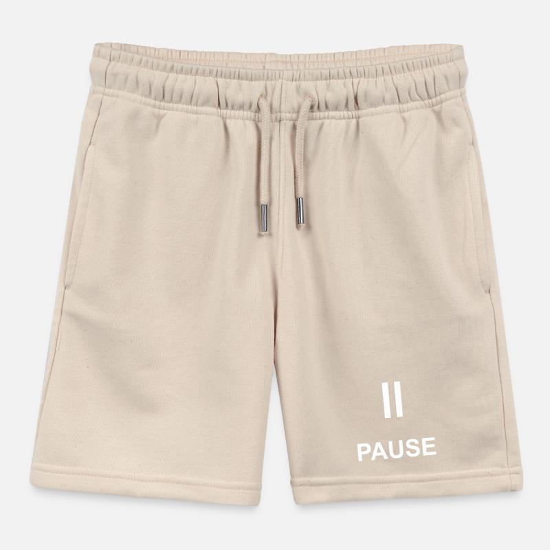Pause Auszeit Geschenk Statement Kinder Organic Joggingshorts Mini Bolter von Stanley/Stella