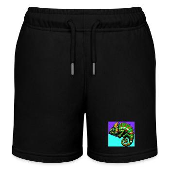 Chamäleon - Kinder Organic Joggingshorts Mini Bolter von Stanley/Stella - Schwarz - Vorne