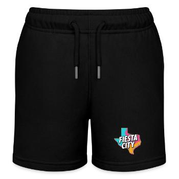 Fiesta City Neon Texas - Kinder Organic Joggingshorts Mini Bolter von Stanley/Stella - Schwarz - Vorne