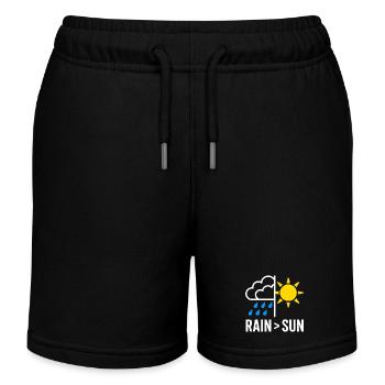 Rain Over Sun Regen - Kids Organic Sweat Shorts by Stanley/Stella - black - Front