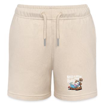 Unicorn Laptop Break Office Humor Laptop - Kids Organic Sweat Shorts by Stanley/Stella - soft Ecru - Front
