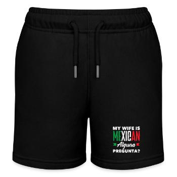 Mexiko Stolz & Heimat Mexikaner Mexico Flagge - Kinder Organic Joggingshorts Mini Bolter von Stanley/Stella - Schwarz - Vorne