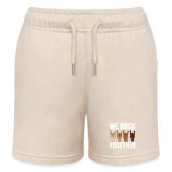 Chemise de main rock rock ensemble Diversité - Short de jogging enfant bio Stanley/Stella - écru doux - Devant