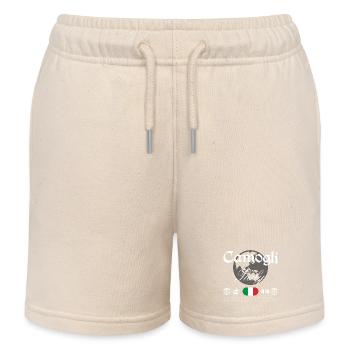 Camogli Italien Streetwear Reise Souvenir - Kinder Organic Joggingshorts Mini Bolter von Stanley/Stella - Natur - Vorne
