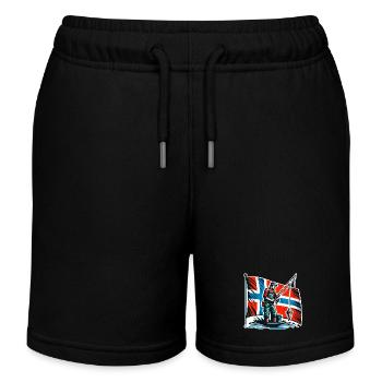 Drapeau de Norvège Angler - Short de jogging enfant bio Stanley/Stella - noir - Devant
