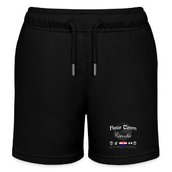 Hvar Kroatien Streetwear Reise Souvenir - Kinder Organic Joggingshorts Mini Bolter von Stanley/Stella - Schwarz - Vorne