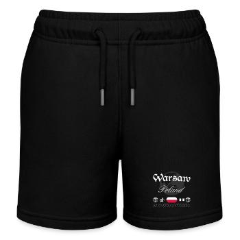 Warschau Polen Streetwear Reise Souvenir - Kinder Organic Joggingshorts Mini Bolter von Stanley/Stella - Schwarz - Vorne