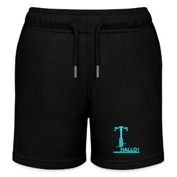 Willkommen Begrüßung - Fahrrad Hallo - Kinder Organic Joggingshorts Mini Bolter von Stanley/Stella - Schwarz - Vorne