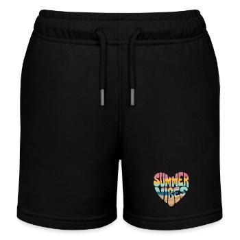 Sommerliche Vibes - Kinder Organic Joggingshorts Mini Bolter von Stanley/Stella - Schwarz - Vorne