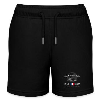 Mont-Saint-Michel Frankreich Streetwear Reise - Kinder Organic Joggingshorts Mini Bolter von Stanley/Stella - Schwarz - Vorne