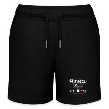 Arosa Schweiz Streetwear Reise Souvenir - Kinder Organic Joggingshorts Mini Bolter von Stanley/Stella - Schwarz - Vorne