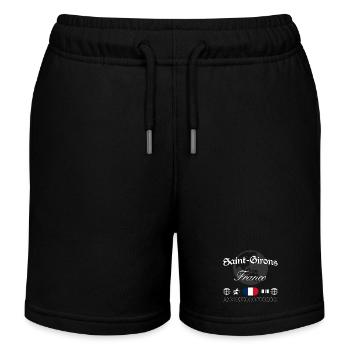 Saint-Girons Frankreich Streetwear Souvenir - Kinder Organic Joggingshorts Mini Bolter von Stanley/Stella - Schwarz - Vorne
