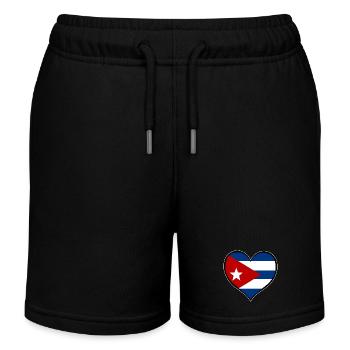 Le drapeau du Cœur de Cuba - Short de jogging enfant bio Stanley/Stella - noir - Devant