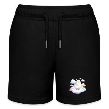 Wolkenlamm im Traumlicht - Kinder Organic Joggingshorts Mini Bolter von Stanley/Stella - Schwarz - Vorne