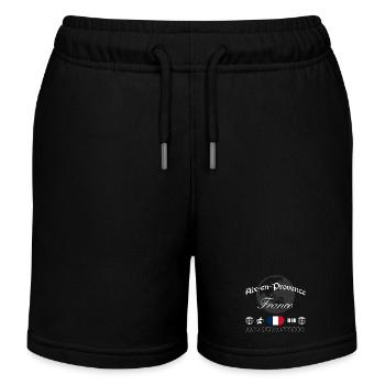 Aix-en-Provence Frankreich Streetwear Souvenir - Kinder Organic Joggingshorts Mini Bolter von Stanley/Stella - Schwarz - Vorne