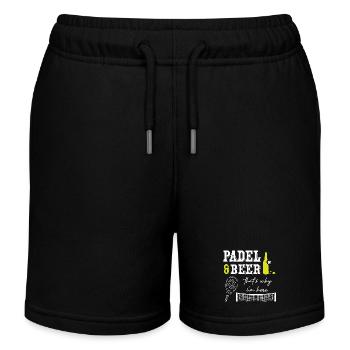 Padel_And_Beer - Short de jogging enfant bio Stanley/Stella - noir - Devant