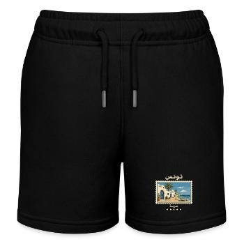 Tunisia Djerba Vintage Travel Brand - Kids Organic Sweat Shorts by Stanley/Stella - black - Front