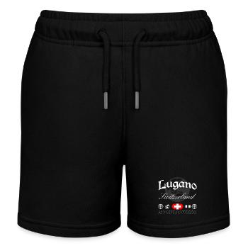 Souvenir de voyage streetwear Lugano en Suisse - Short de jogging enfant bio Stanley/Stella - noir - Devant
