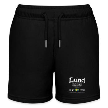 Lund Schweden Streetwear Reise Souvenir - Kinder Organic Joggingshorts Mini Bolter von Stanley/Stella - Schwarz - Vorne