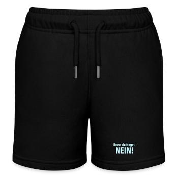 Bevor du fragst Nein ! Lustige Sprüche - Kinder Organic Joggingshorts Mini Bolter von Stanley/Stella - Schwarz - Vorne