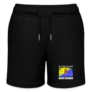 Inseltrip Gran Canaria - Kinder Organic Joggingshorts Mini Bolter von Stanley/Stella - Schwarz - Vorne