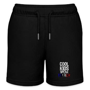 Französische Sprache Coole Kinder sprechen Französisch Geschenk Frankreich - Kinder Organic Joggingshorts Mini Bolter von Stanley/Stella - Schwarz - Vorne
