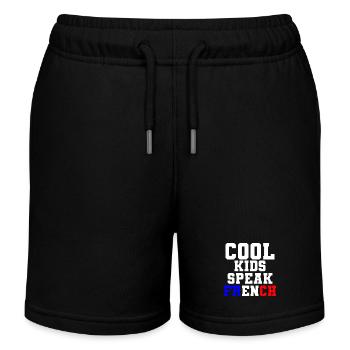 Langue française Cool Kids Speak French Gift France - Short de jogging enfant bio Stanley/Stella - noir - Devant