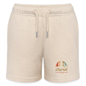 Avril 2000 Vintage Born Vintage Anniversaire - Short de jogging enfant bio Stanley/Stella - écru doux - Devant