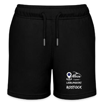 Rostock my favorite place-Hanseatic city Rostock-Möwe - Kids Organic Sweat Shorts by Stanley/Stella - black - Front