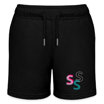 S Initial - Kids Organic Sweat Shorts by Stanley/Stella - black - Front
