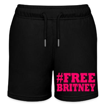 Free britney - Kids Organic Sweat Shorts by Stanley/Stella - black - Front