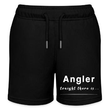 Angler Fischer fischen gehen - Kinder Organic Joggingshorts Mini Bolter von Stanley/Stella - Schwarz - Vorne