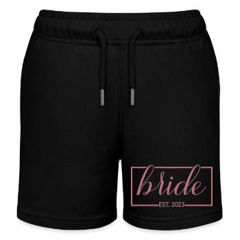 Braut Est. 2023 Verlobung Brautdusche Hochzeit - Kinder Organic Joggingshorts Mini Bolter von Stanley/Stella - Schwarz - Vorne