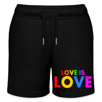 Love is love - Kids Organic Sweat Shorts by Stanley/Stella - black - Front