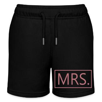 Mrs. Matching Paar Verlobung Hochzeit Flitterwochen - Kinder Organic Joggingshorts Mini Bolter von Stanley/Stella - Schwarz - Vorne