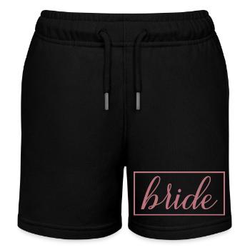 Braut Matching Paar Verlobung Hochzeit Flitterwochen - Kinder Organic Joggingshorts Mini Bolter von Stanley/Stella - Schwarz - Vorne