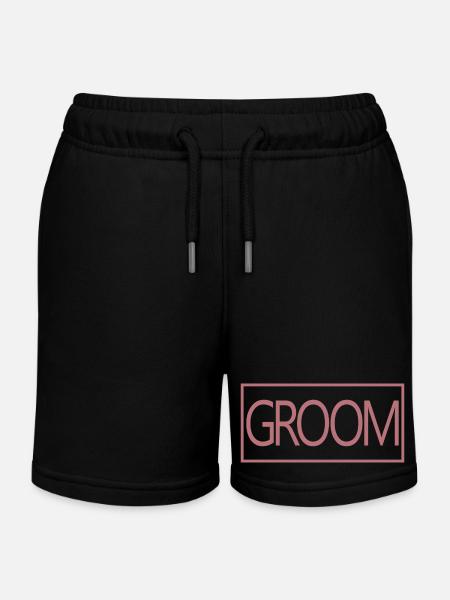 Bräutigam - Ehemann wird Hochzeitsfeier Verlobung - Kinder Organic Joggingshorts Mini Bolter von Stanley/Stella - Schwarz
