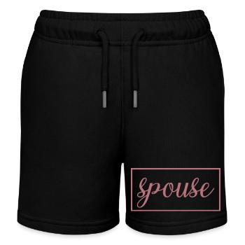 Ehepartner Matching Paar Männer & Frauen Hochzeitstag - Kinder Organic Joggingshorts Mini Bolter von Stanley/Stella - Schwarz - Vorne