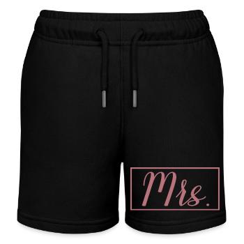 Mrs. Matching Paar Verlobung Hochzeit Flitterwochen - Kinder Organic Joggingshorts Mini Bolter von Stanley/Stella - Schwarz - Vorne