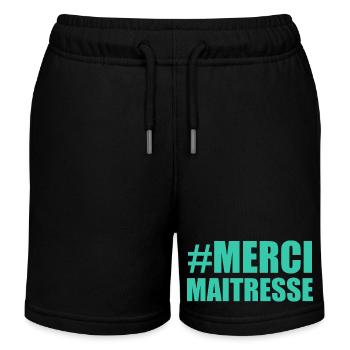 MAÎTRESSE. MERCI. MERCI MAÎTRESSE - Short de jogging enfant bio Stanley/Stella - noir - Devant