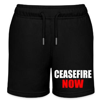 Ceasefire now - Kinder Organic Joggingshorts Mini Bolter von Stanley/Stella - Schwarz - Vorne