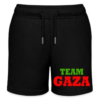 Team gaza - Kinder Organic Joggingshorts Mini Bolter von Stanley/Stella - Schwarz - Vorne