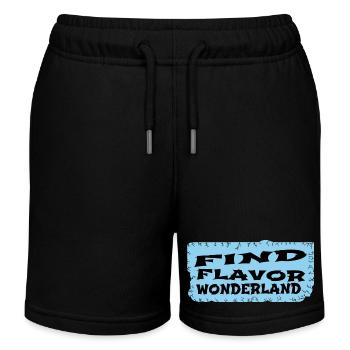 breakthrough birthday present curiosity statement - Kids Organic Sweat Shorts by Stanley/Stella - black - Front
