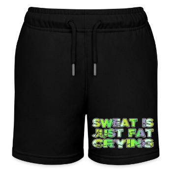 basketball sport winter funny quote - Kinder Organic Joggingshorts Mini Bolter von Stanley/Stella - Schwarz - Vorne